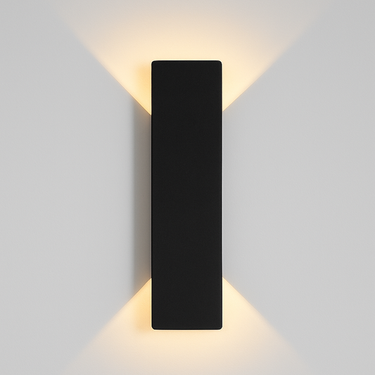 Weatherproof LED Outside Wall Lamp - Rectangular Up Down Light - Luxivelle