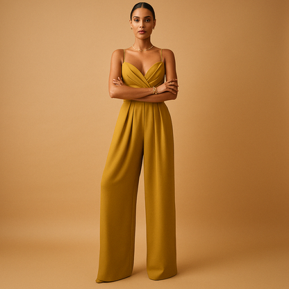 Women’s summer jumpsuit with adjustable straps and tailored fit, perfect for warm days, parties, or evening outings.