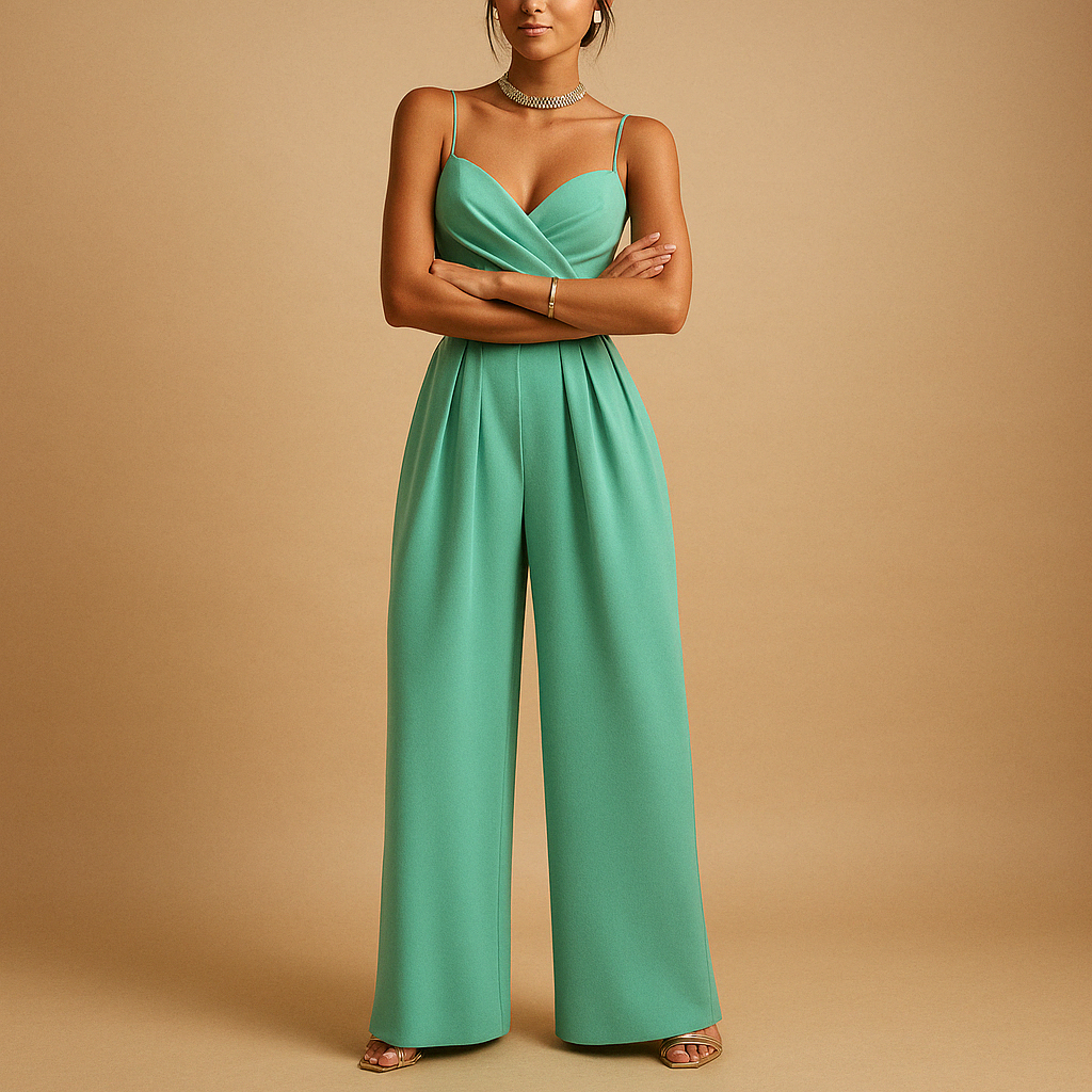 Women’s summer jumpsuit with adjustable straps and tailored fit, perfect for warm days, parties, or evening outings.
