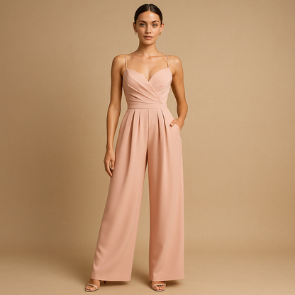 Women’s summer jumpsuit with adjustable straps and tailored fit, perfect for warm days, parties, or evening outings.