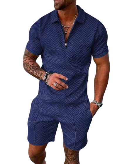 Comfortable Breathable Golf Polo Shorts Set