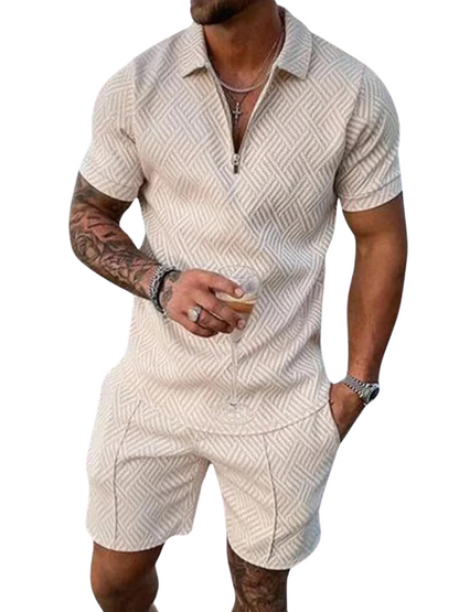 Comfortable Breathable Golf Polo Shorts Set
