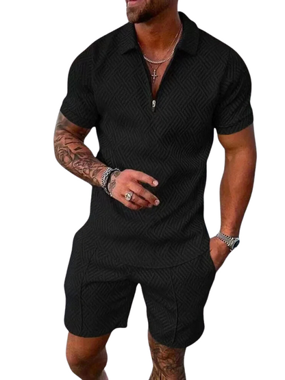 Comfortable Breathable Golf Polo Shorts Set