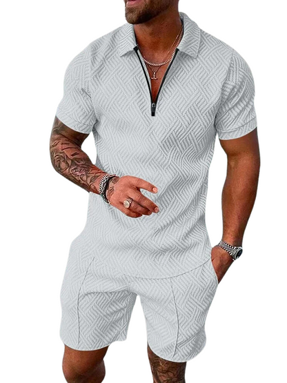 Comfortable Breathable Golf Polo Shorts Set