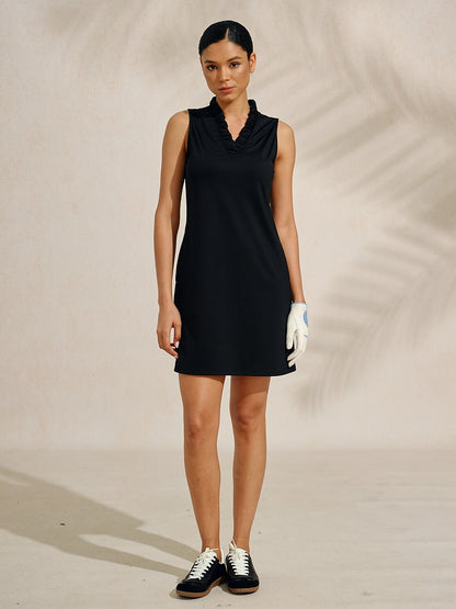 Simple Summer V-Neck Sleeveless Sun Dress UPF50+