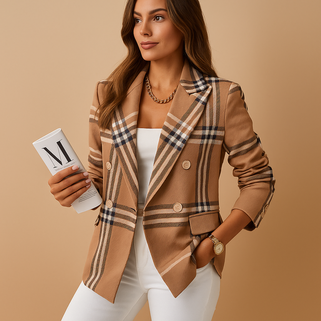 Classic Fit Women's Blazer with Pockets - Luxivelle