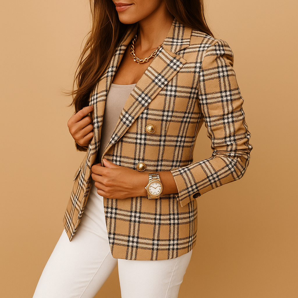Women’s tailored blazer with elegant detailing and practical pockets, perfect for work, events, or casual-chic outfits.
