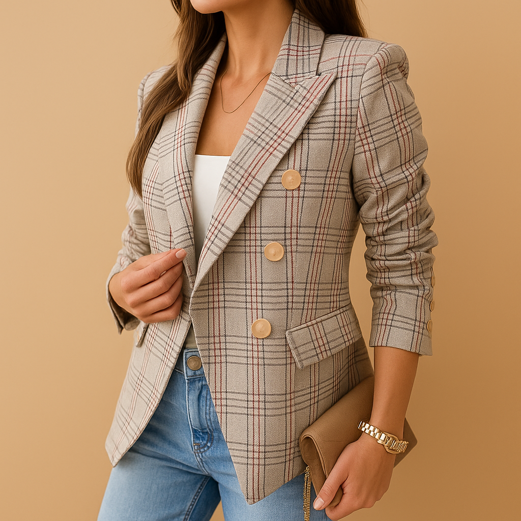 Women’s tailored blazer with elegant detailing and practical pockets, perfect for work, events, or casual-chic outfits.