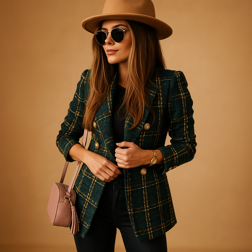 Women’s tailored blazer in timeless tones with elegant fit, ideal for work, formal occasions, or casual chic outfits.