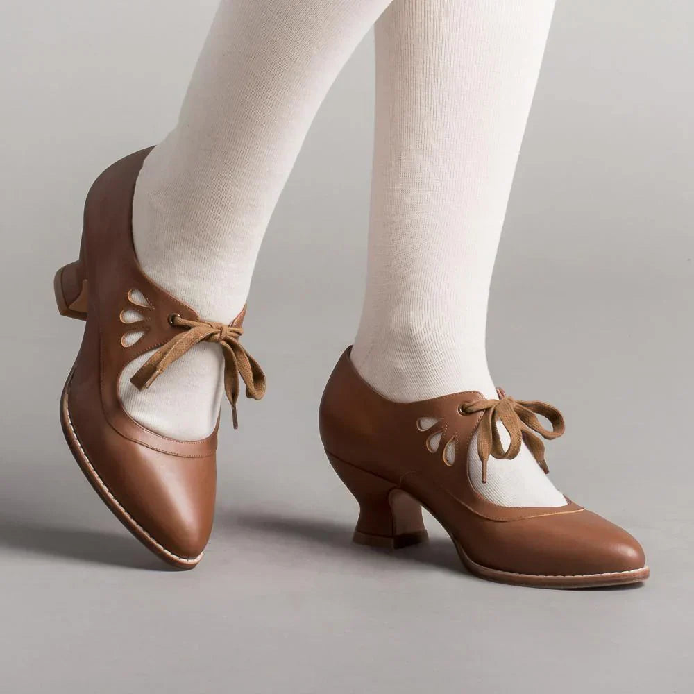 Classic Feminine Low Heel Ankle Shoes