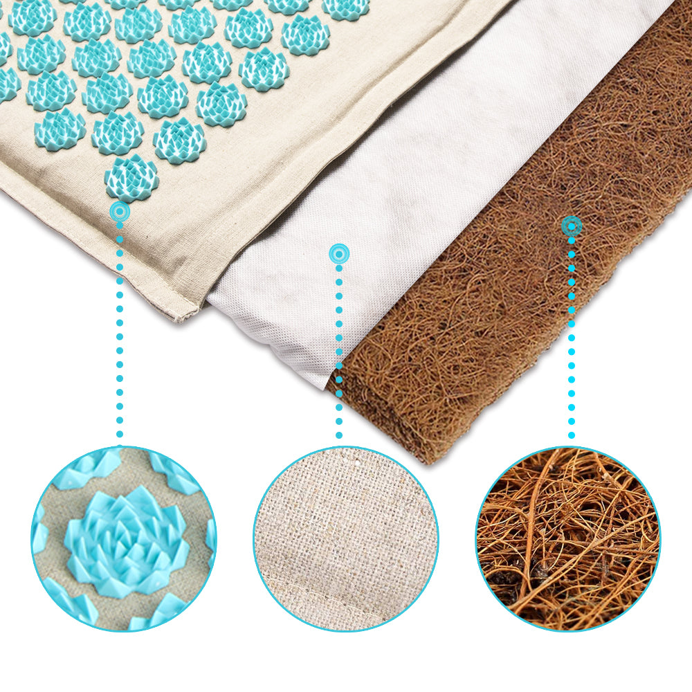 Massage Mat with Soft Pillow - Best Back Pain Relief
