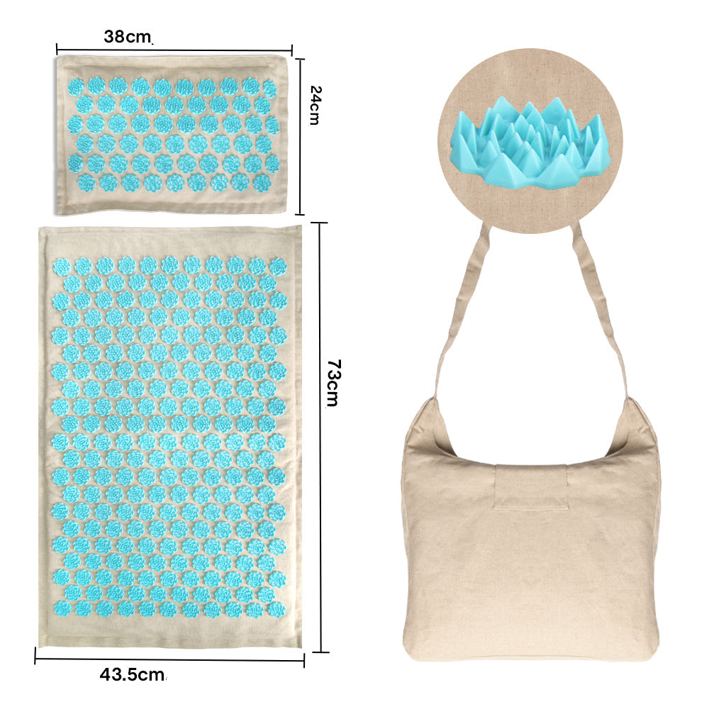 Massage Mat with Soft Pillow - Best Back Pain Relief