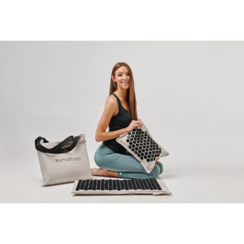 Natural Massage Mat & Pillow Set for Back Pain Relief