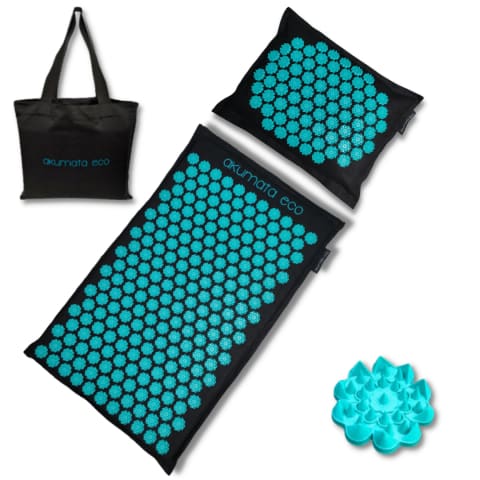 Natural Massage Mat & Pillow Set for Back Pain Relief