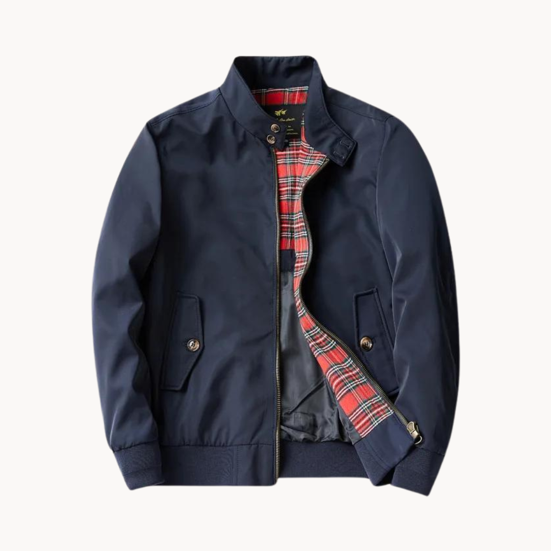 Classic Mens Tartan Lined Harrington Jacket - Luxivelle