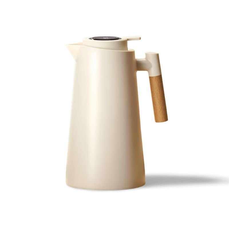 Insulated Thermal Jug with Digital Display & Wood Grip