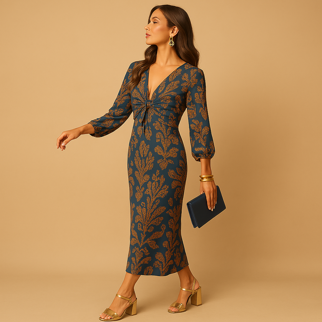 Classic Chic Women's Dress with Slimming Fit - Luxivelle