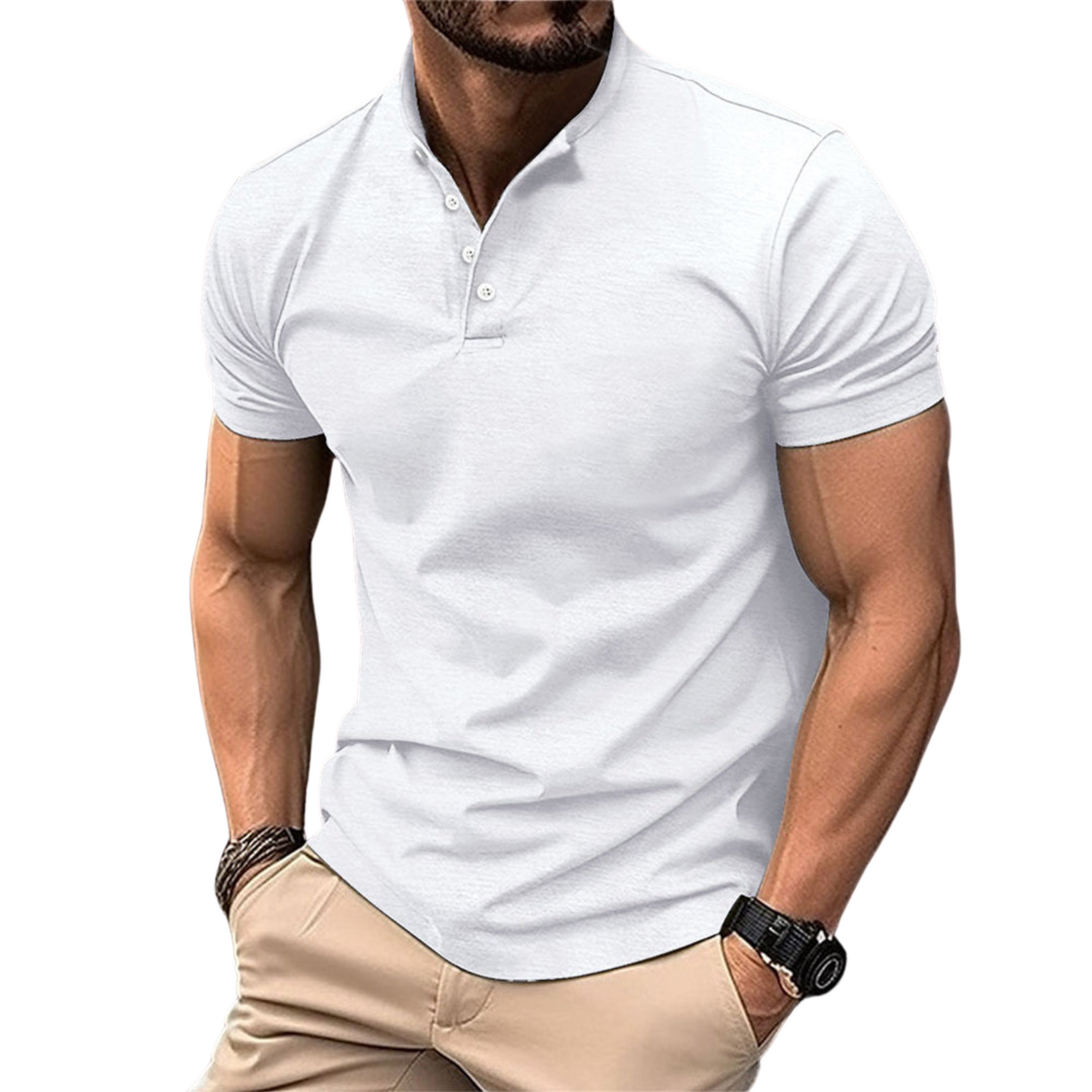 Classic Casual Short Sleeve Polo Shirt for Men
