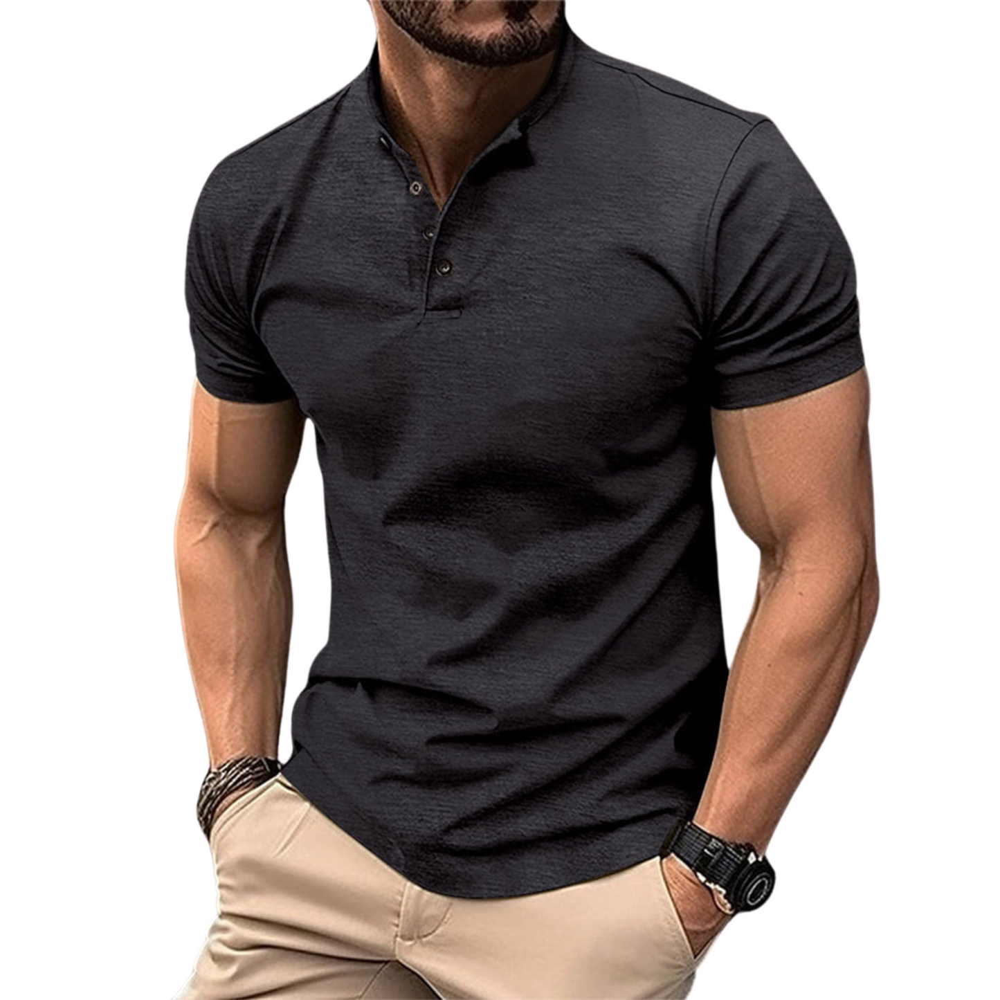Classic Casual Short Sleeve Polo Shirt for Men