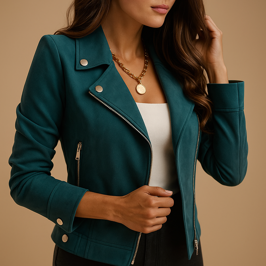 Timeless minimalist jacket for women with tailored fit and versatile design, perfect for daily wear and effortless elegance.