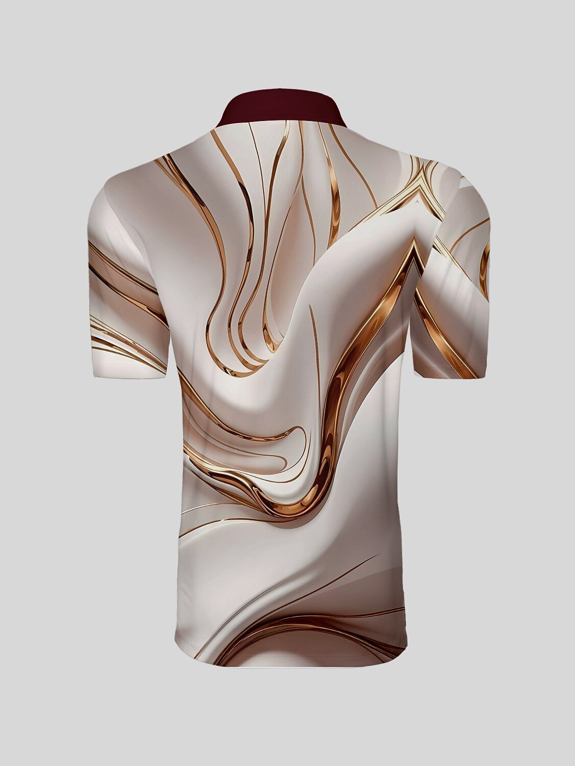 Graphic Print Men's Polo Shirt UPF 50 Sun Protection