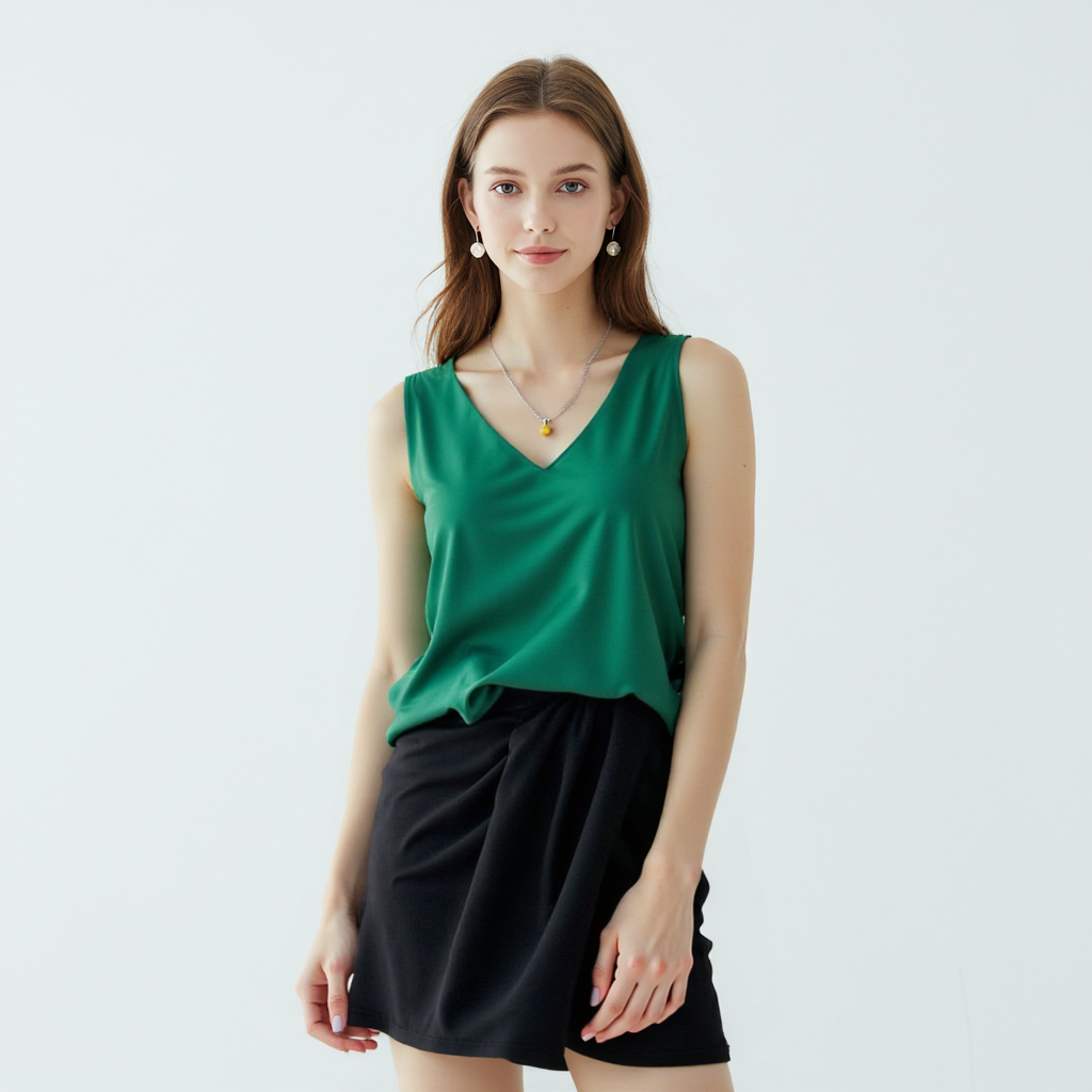 Soft Women's V-Neck Tank Top Summer Shirt