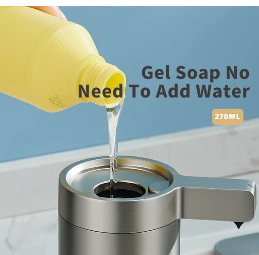 Automatic Brushed Steel Soap Dispenser for Home - Luxivelle