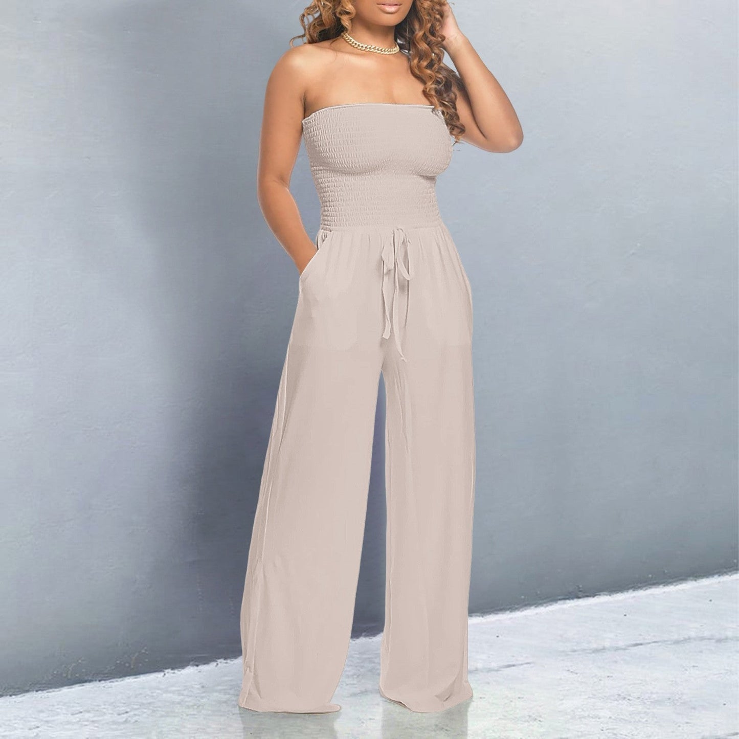 Chic Cold Shoulder One Piece Jumpsuit