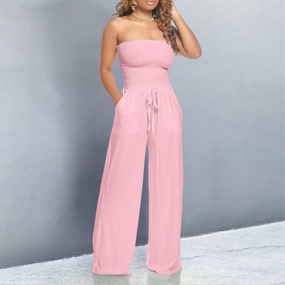 Chic Cold Shoulder One Piece Jumpsuit - Luxivelle