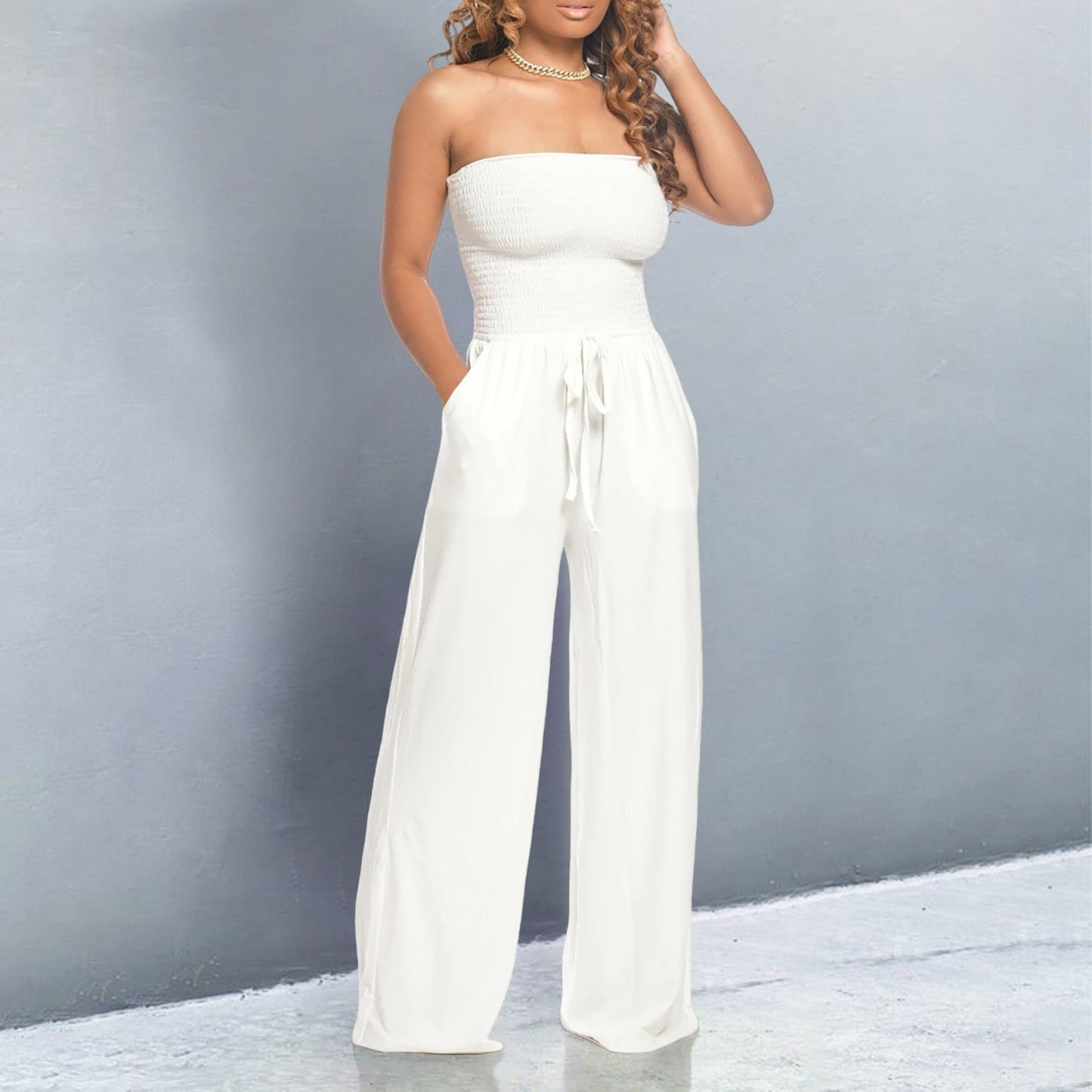 Chic Cold Shoulder One Piece Jumpsuit