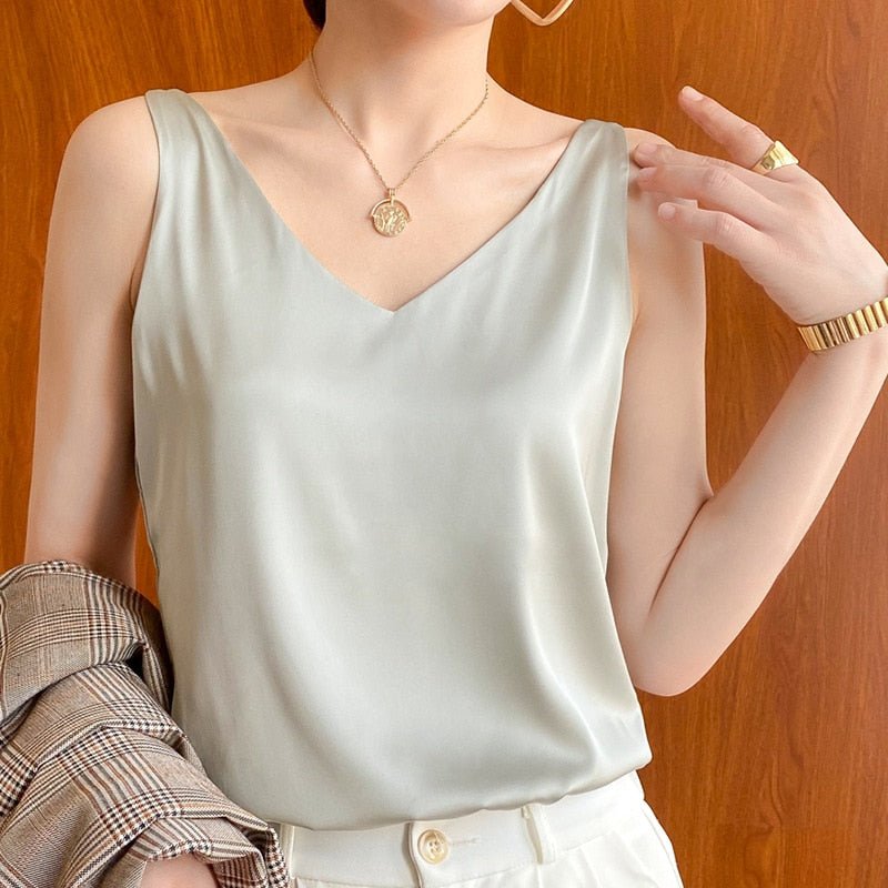 Soft Women's V-Neck Tank Top Summer Shirt