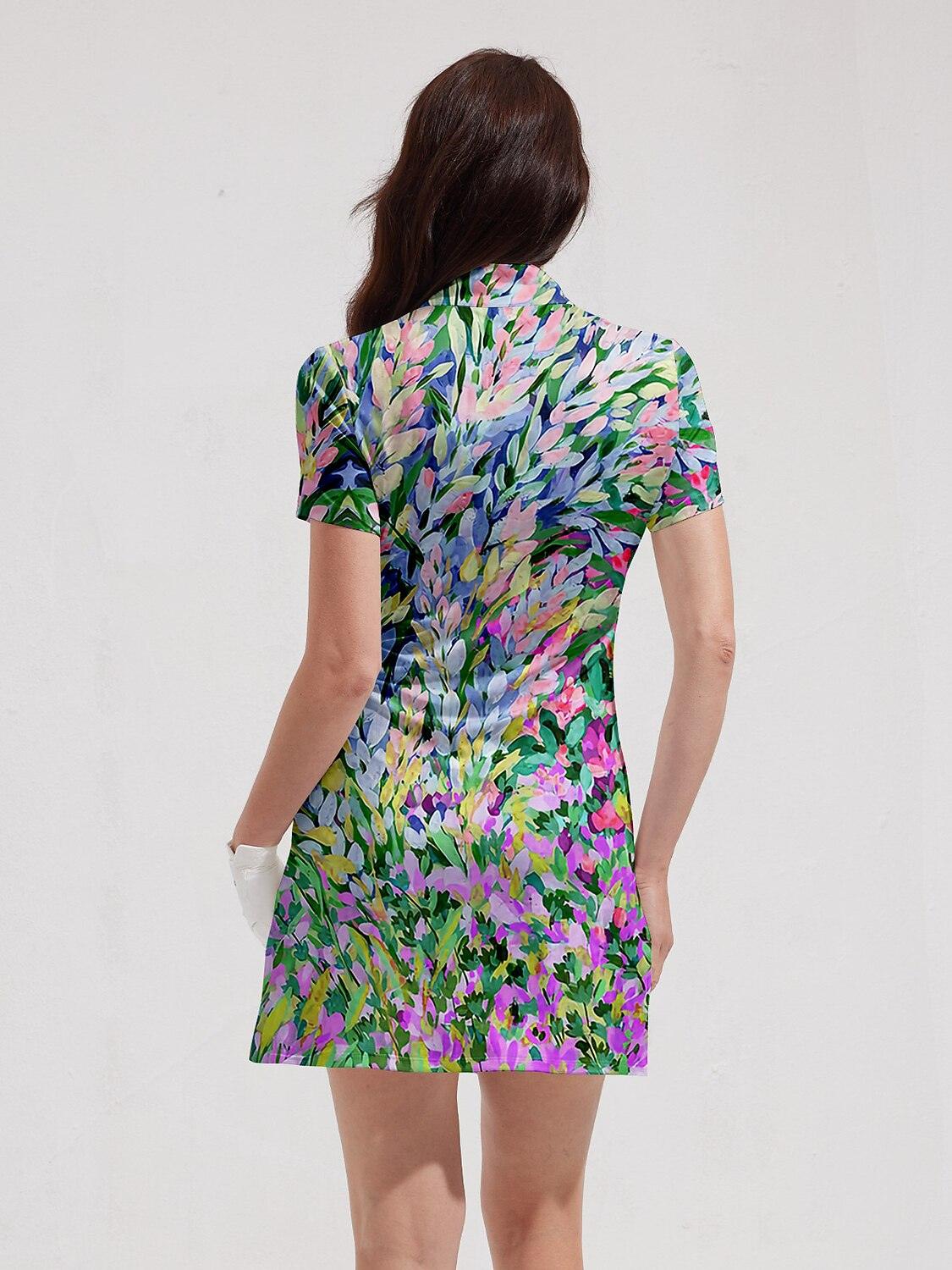 Floral Sun Protective Short Sleeve Maxi Dress