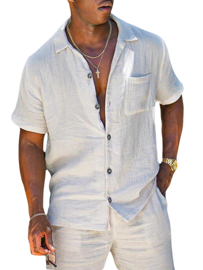 Comfortable Casual Summer Shorts Shirt Set - Luxivelle