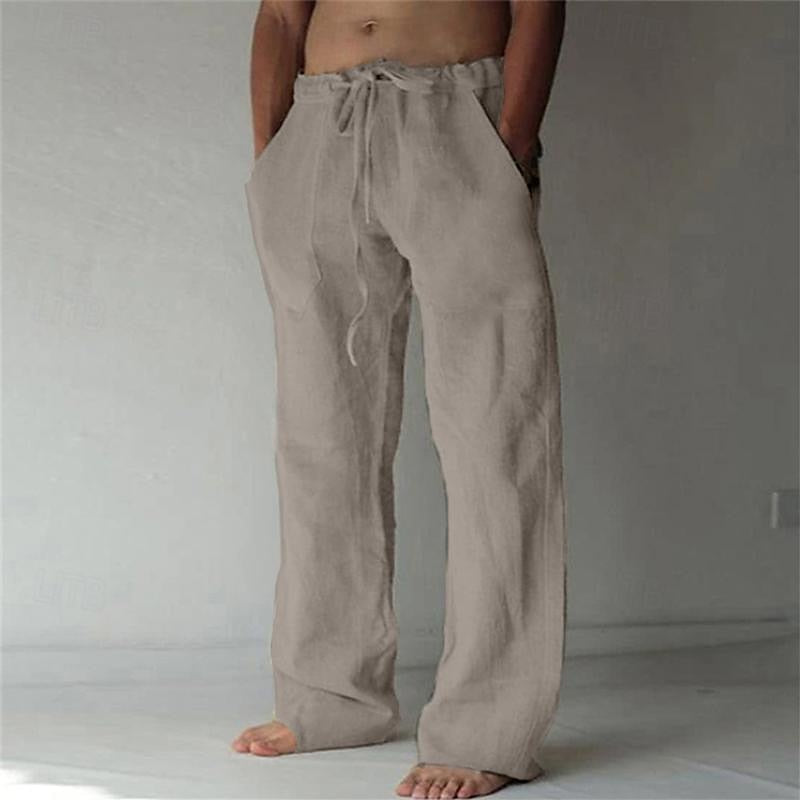 Linen Pants - Baggy Casual Fit for Men-5