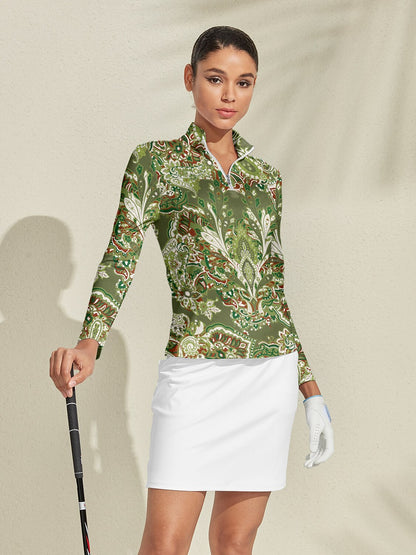 Women's Lightweight Golf Quarter Zip Shirt UPF 50+