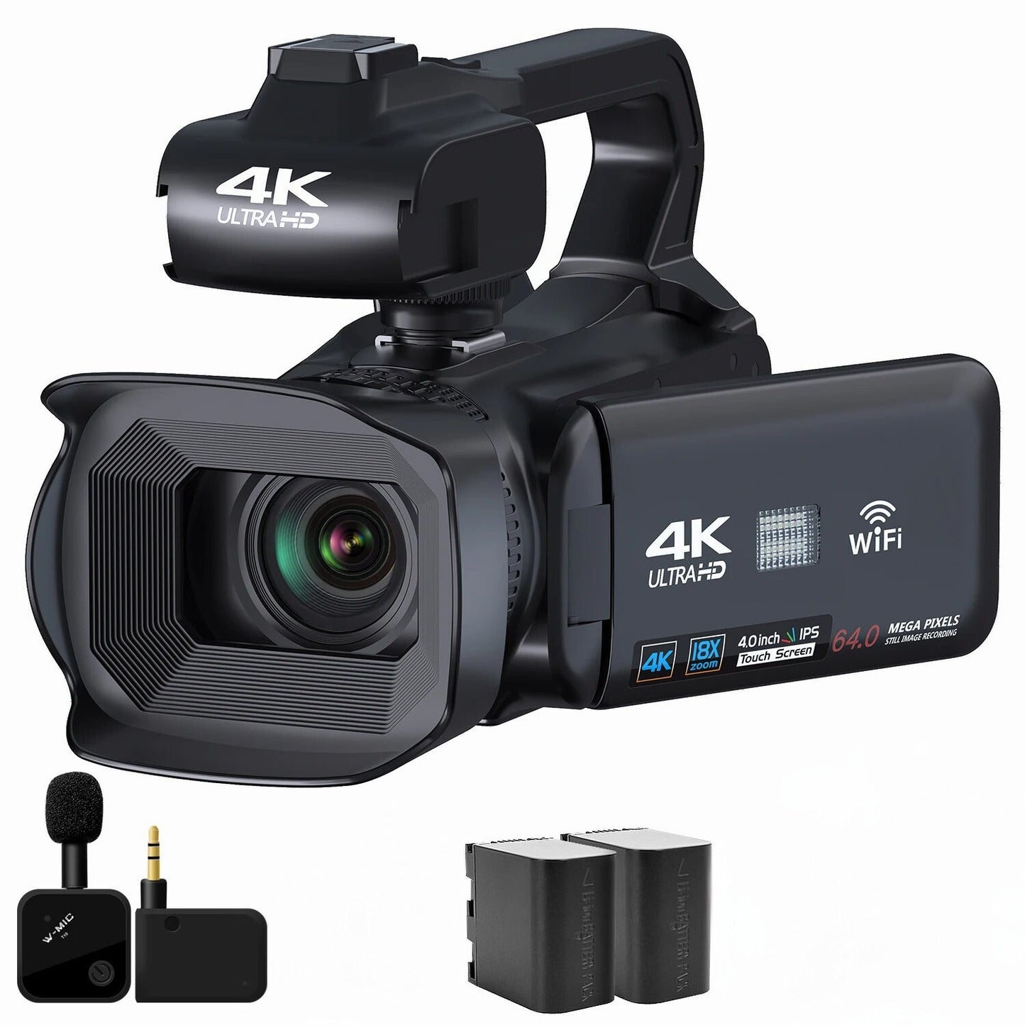 High Definition 4K Video Camera with 18X Zoom & Touch Screen - Luxivelle