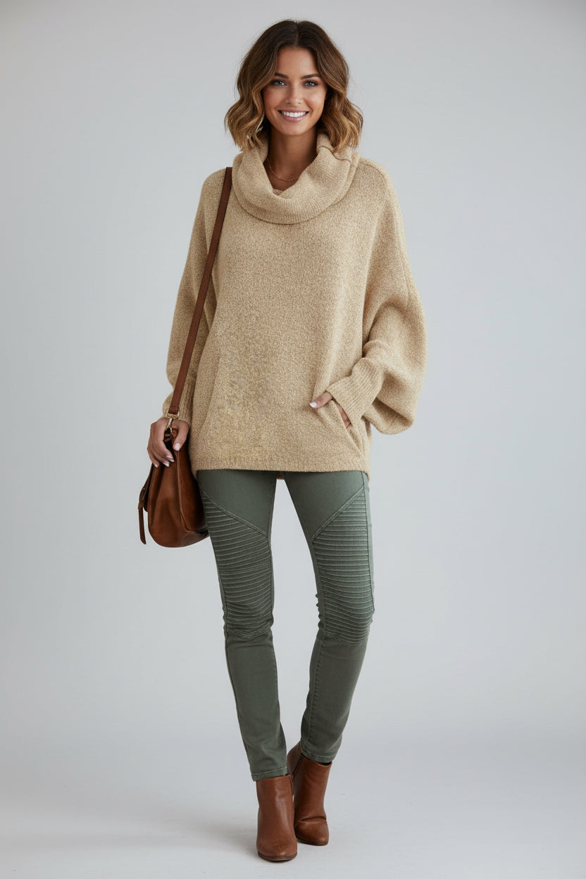 Chic Tortoiseshell Pattern Women's Sweater - Luxivelle