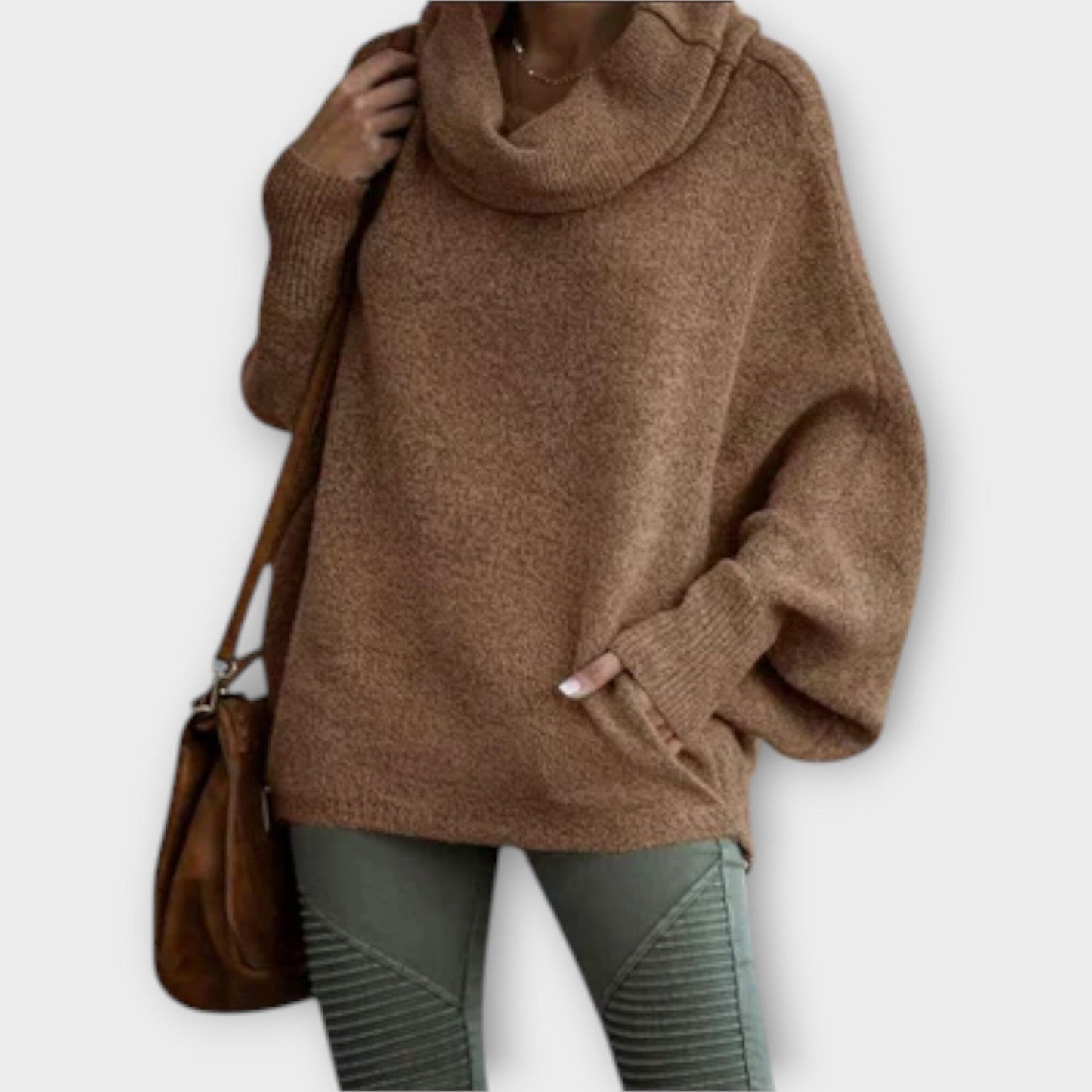 Chic Tortoiseshell Pattern Women's Sweater
