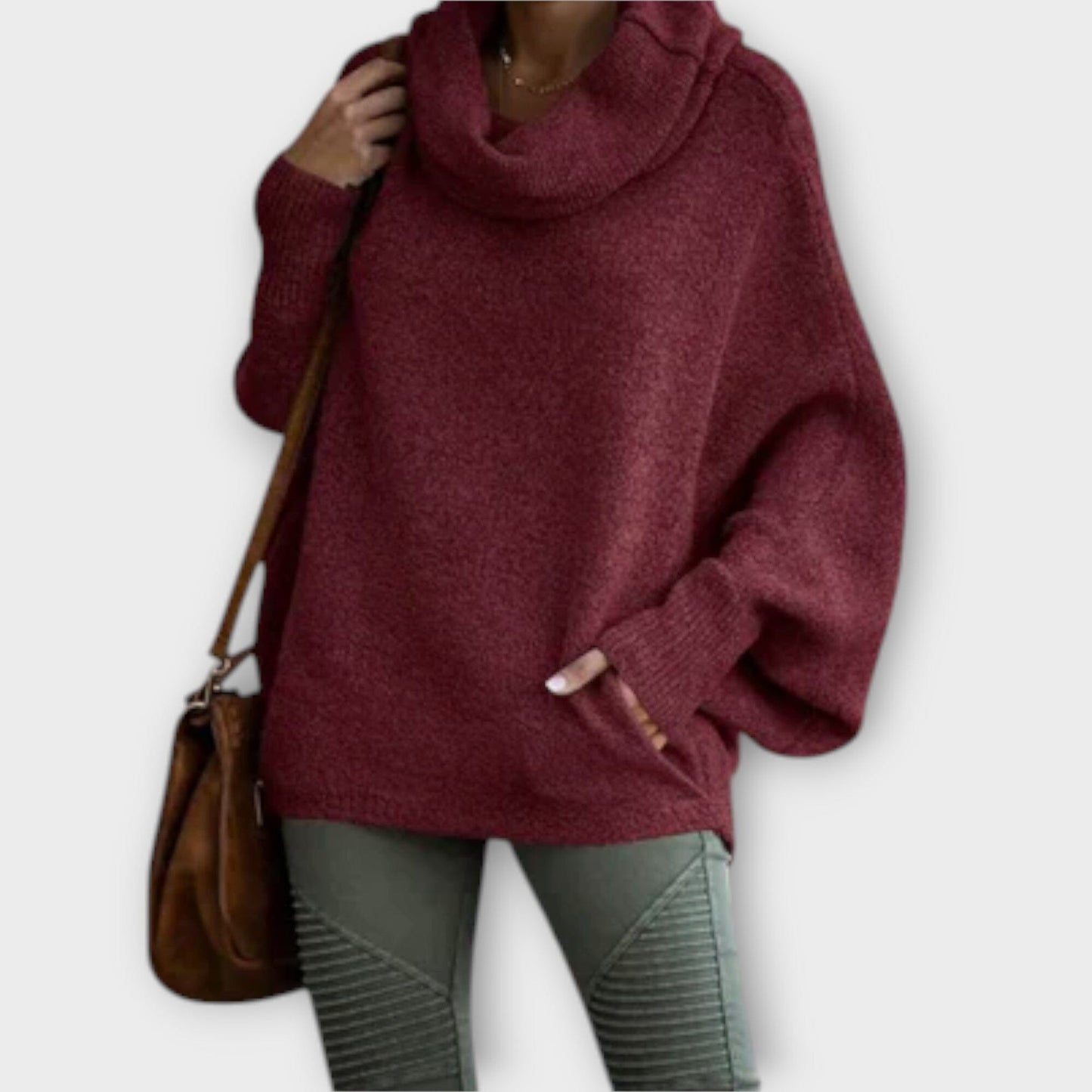 Chic Tortoiseshell Pattern Women's Sweater