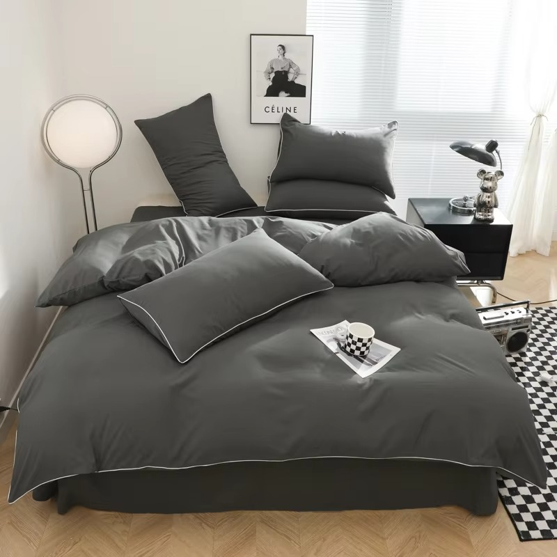"Ultra-soft bed sheet set with elegant quilted texture, available in double, queen, king sizes for luxurious comfort."