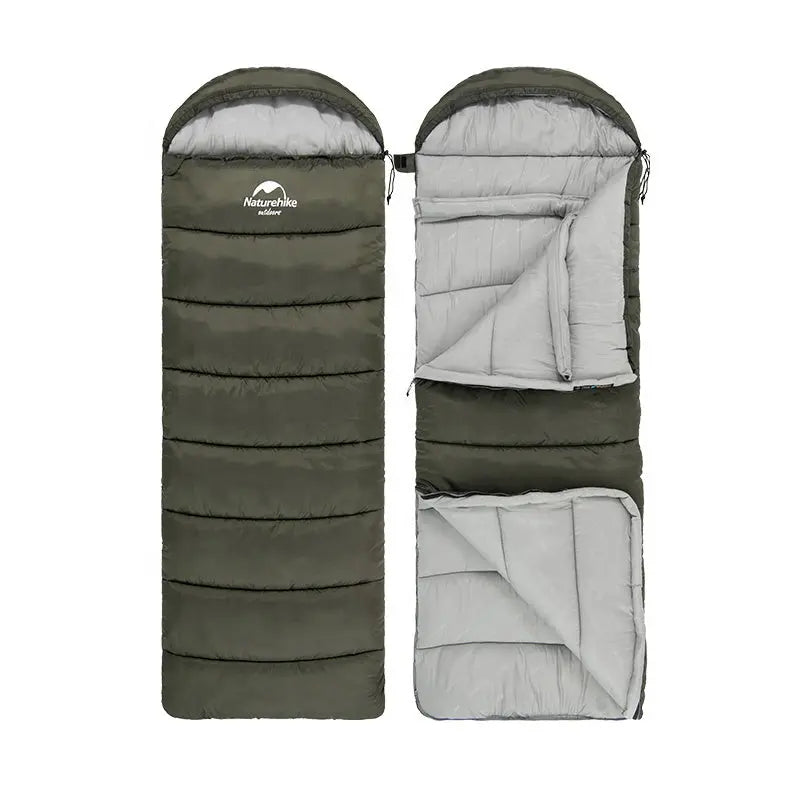 Ultralight women's insulated camping sleeping bag; lightweight, compact, blue fabric ideal for cold-weather adventures.