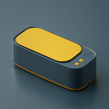 "Ultrasonic cleaning device restoring shine to jewellery, glasses, watches with advanced sound wave technology."
