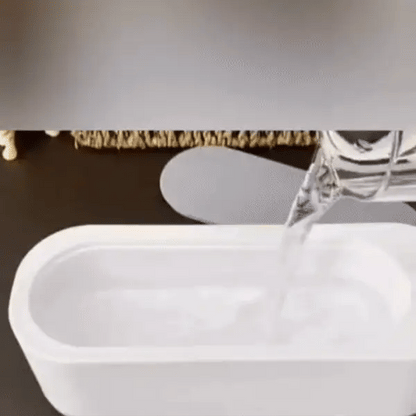 "Ultrasonic cleaning device restoring shine to jewellery, glasses, watches with advanced sound wave technology."