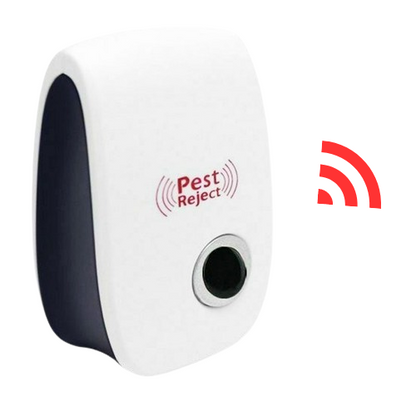 "Ultrasonic squirrel repeller device for outdoor pest control, eco-friendly, silent, blends into garden décor, effective"