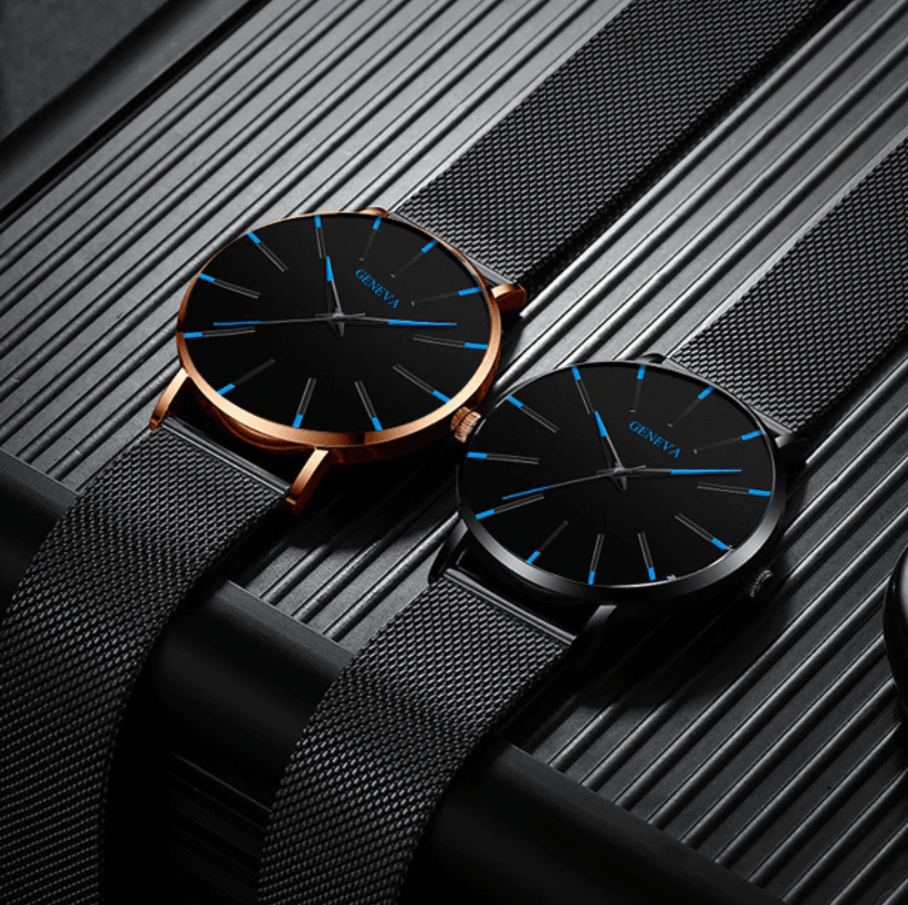 Slim Men's Classic Leather Watch