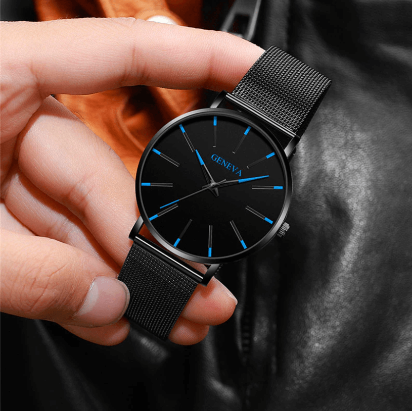 Slim Men's Classic Leather Watch