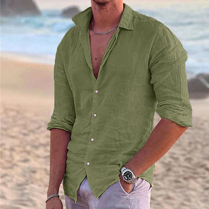 Variant image for Zander Men's Linen Shirt – Lightweight Cotton Blend, Casual Comfort-31
