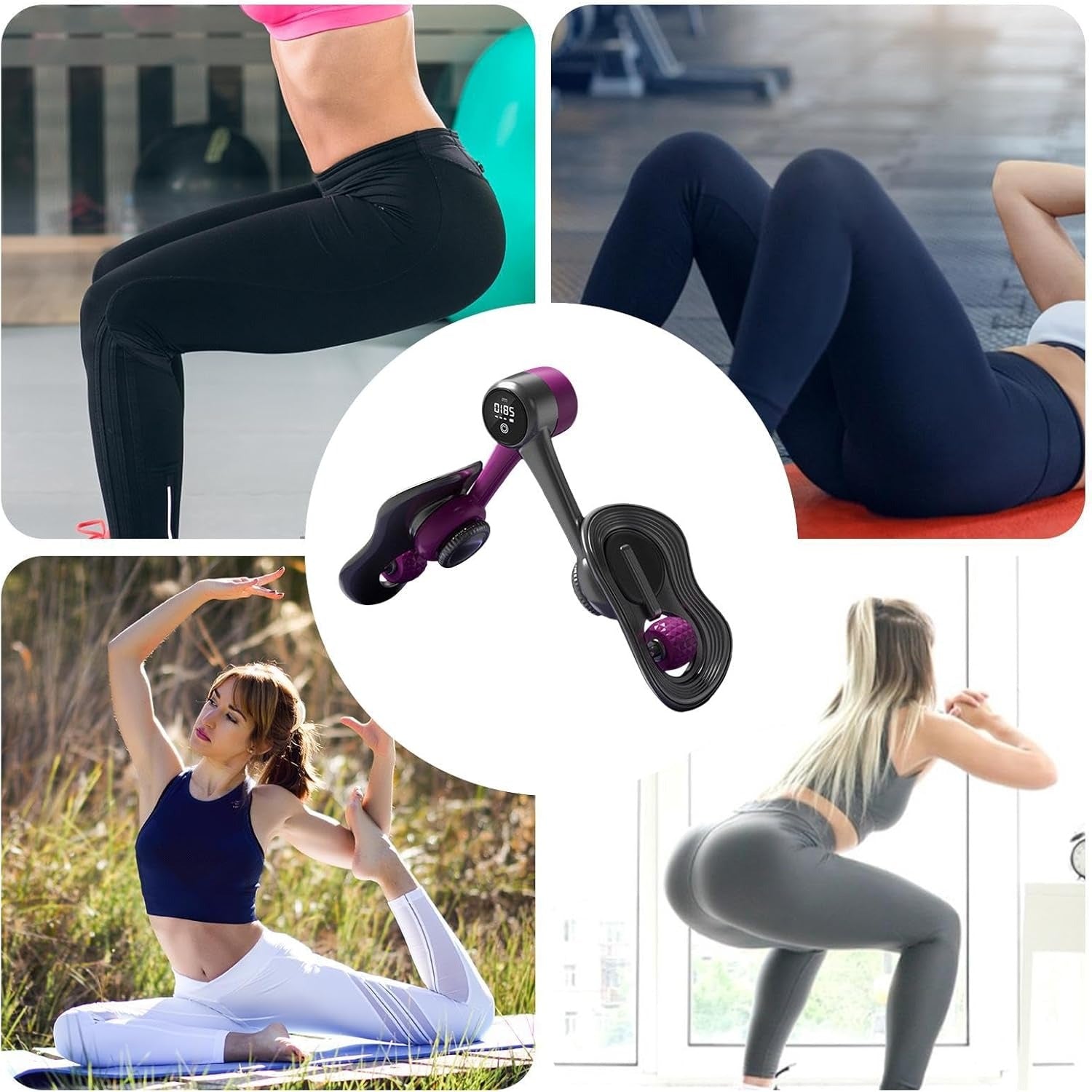"Unisex 360° rotatable Kegel exerciser toner, sleek design, enhances glute and pelvic strength, USB rechargeable."