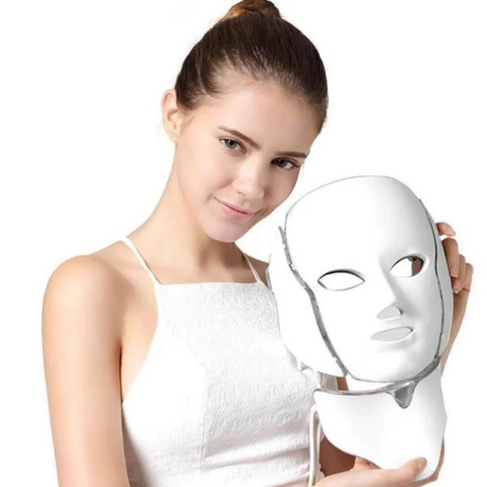 Colorful LED Face Mask with Adjustable Neck Strap - Luxivelle