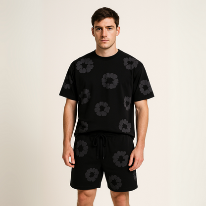 Casual Floral Mens Womens Summer Outfit Set - Luxivelle